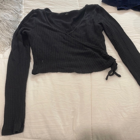 Pacsun black crop long sleeve - Picture 1 of 2